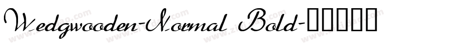 Wedgwooden-Normal Bold字体转换